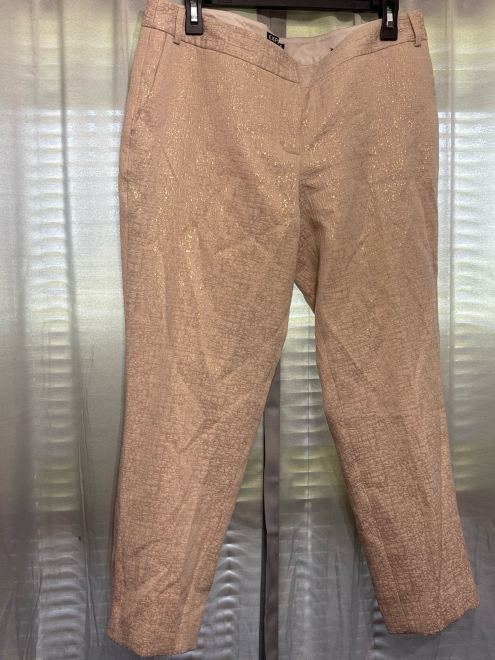Express Men's Cream Textured Dress Pants